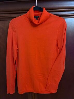 Talbots Orange Turtleneck Sweater - womens Classic Fit